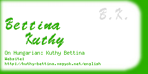 bettina kuthy business card